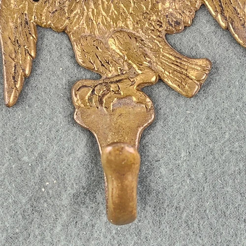 Vintage‎ Solid Brass Eagle Wall Mount Coat Hat Hook
